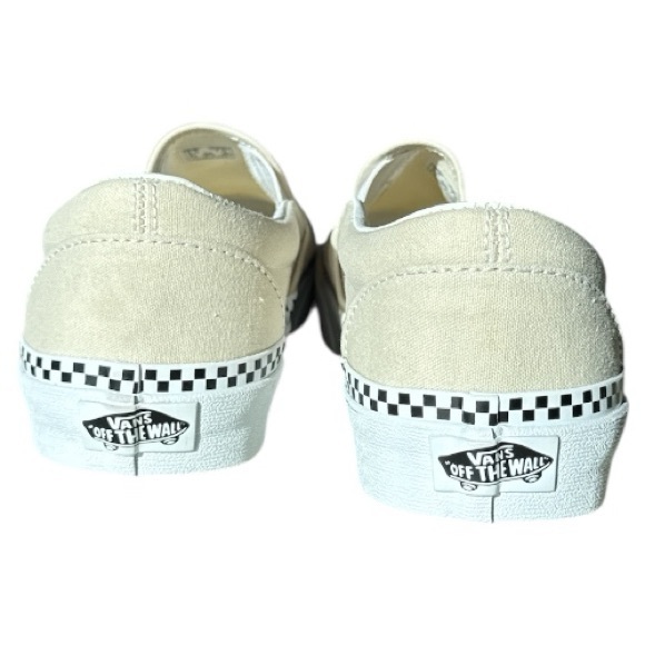 VANS Off The Wall, New, Never Worn Slip On Cream Shoes Women's Size 7, Men's 5.5 - Picture 5 of 8